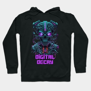 Digital Decay - A dark Cyberpunk vision Hoodie